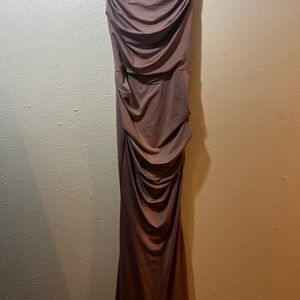 Elegant Brown Maxi Dress